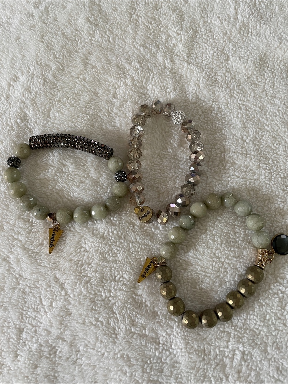 Set of 3 Erimish stretch beaded bracelets - Picture 3 of 3